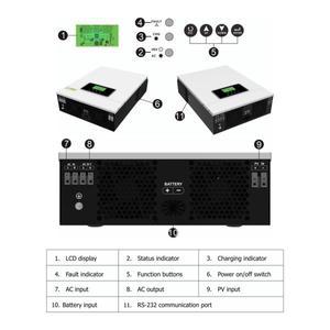 태양광 용품 Zumax 2Kw 3Kw 5KW 5 Kva 순수 사인파 광 인버터 80A MPPT 가정용 그리드 전원 6KW 출력