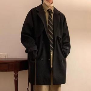 [라일리] Rly 울 코트 오버핏 남성 보온 고급 캐주얼 데일리