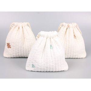 순면 누빔 복조리 파우치 기저귀 가방 화장품 (랜덤)