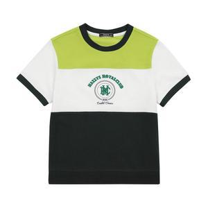 헤지스키즈 컬러 블록 티셔츠 (HUM12TR14M-GN)