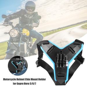 GoPro Hero 7 6 5 야외 사이클링 용품 용 풀 페이스 오토바이 헬멧 턱 충격 방지 홀더 지원 부품