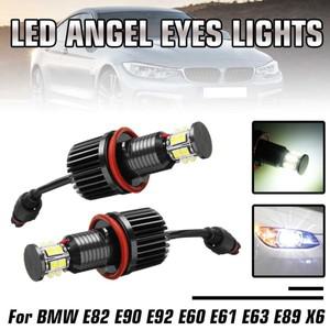 호환1쌍 120W 12LED 자동차 엔젤 아이  헤드 라이트 전구  호환 E82 E90 E92 E60 E61 E63 E89 X6 H8