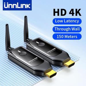호환 Unnlink 50m 무선 HDMI 익스텐더 1 ~ 4 분배기 비디오 송신기 수신기 PS4 카메라 PC-TV 모니터 용 108