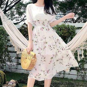 [기타]고품질 투피스st 쉬폰 캐주얼 원피스 허리 필수템 스모크밴딩 (WFHNPIA)