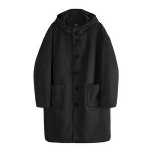 TOFFEE WOOL 오버 롱 후드 코트 BLACK T2O005 1475073