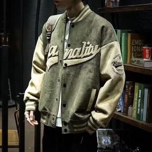 [모로엠] 남성 바시티 스타디움 스웨이드 바시티자켓 아우터 ON-JUA-QWFFFUHI