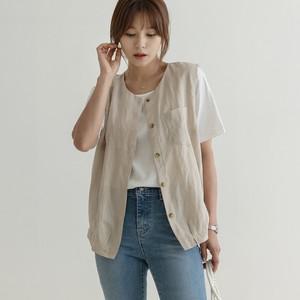 [66-120] 리턴 스트링 린넨 베스트
