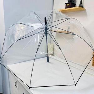 2개세트 투명FRP 무지 장우산 내경70cm 8k 비닐장우산
