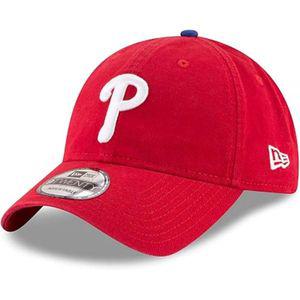 New Era MLB 카키 코어 클래식 9TWENTY 조절 가능한 모자 캡 프리 사이즈 필라델피아 필립스.