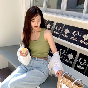 (쿨링소재/부유방커버/브라끈노출X) 로니크 베이직 U넥 골지 슬리브리스 ts4539