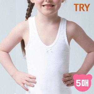 [TRY]트라이 여아 퓨어 순면 민소매런닝 5매세트