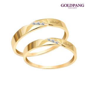 [골드팡] 18k 플랫리프 커플링