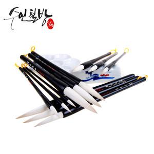 수인필방 서예붓 겸호필(특품수류필)(4호)-붓,캘리붓,한글붓,캘리그라피붓,세필붓,수묵화붓,한국화붓
