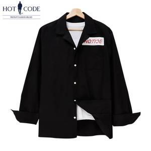 [100-105] 남자 베이직 셔츠 남방 빅사이즈 블랙 행사 HC568