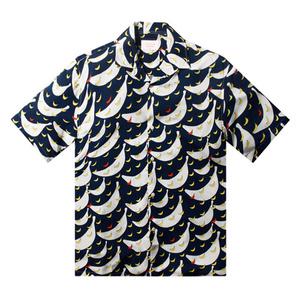 [THE SHIRT HOUSE]프리미엄 커플 키즈 하와이안셔츠 / E하와이안-바나나비-네이비