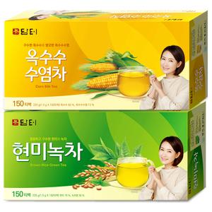 담터 현미녹차 150T+옥수수수염차 150T
