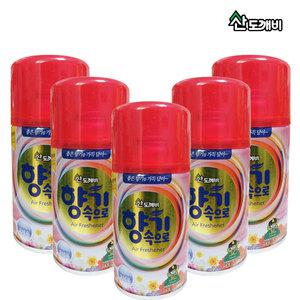 산도깨비 리필형 에어프레셔 향기속으로 향캔 290ml x 택일 5개