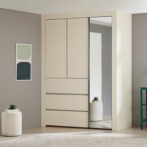 [한샘] 바이엘 소프트 작은방 거울 붙박이장_데일리서랍형(150~220cm)