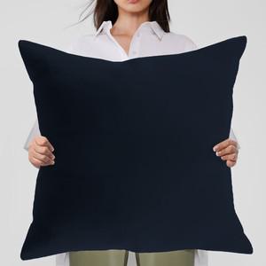 프라임 워싱 린넨코튼 대방석 쿠션커버 반물네이비70x70