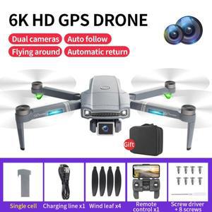 최신S179 RC 드론 GPS 4K 듀얼 카메라 HD 브러시리스 모터 옵티컬 플로 포지셔닝 접이식 원격 제어 Quadcop