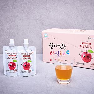 솔티마을 사과사랑과일주스 100ml-24포 /우리아기달콤즙