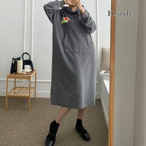 H스타일TSOK캥거루후드원피스 가을 OPS 원피스 쉬폰 홈웨어 캐주얼 라운지