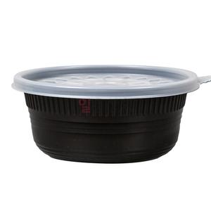미니 탕용기 HG 752호 190파이 대 1500ml 200세트 PP 검정