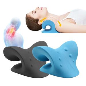 목 스트레칭 기구 넥 릴렉스 바른 스트레처 자세 운동 마사지 기구 베개 넥해먹 C커브형 견인기 쿠션