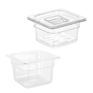 PC바트 1/6 6인치 175x160x150 업소용 투명 밧트 본체
