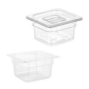 PC바트 1/6 4인치 175x160x100 업소용 투명 밧트 본체