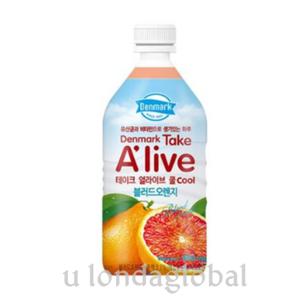 덴마크 얼라이브 블러드 오렌지 과일 주스 500ml 48개