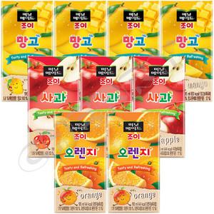 미닛메이드 조이 오렌지 사과 망고 섞어서 혼합팩195ml x 32개 과즙주스 팩음료
