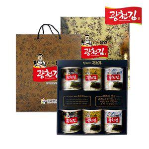 달인 광천김 선물세트 6호 (재래김캔 30g*2+파래김캔 30g*2+돌김캔 30g*2)