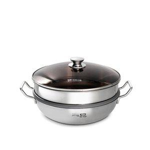 [기타]키친아트 일품 통3중 스테인레스 찜냄비 찜솥 26cm