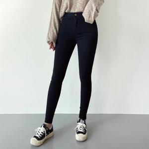 여자 데일리 슬림핏 겨울 블랙 스키니 팬츠