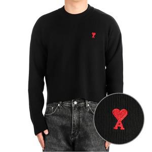 24SS (UKS046 KN0042 001) 남녀공용 하트로고 니트