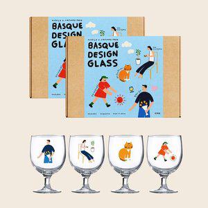 갤러리아 바스크 디자인글래스250 맥주/와인잔 겸용 선물세트(4P)