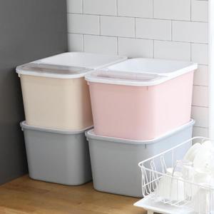 파스텔 정리 수납 쌀통 10kg 4개