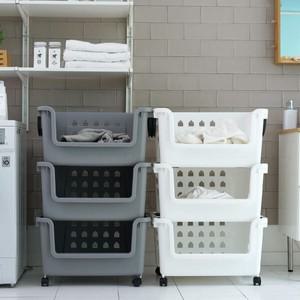 보노하우스 멀티바스켓 80L 6P +바퀴1세트 대용량 바구니 정리함