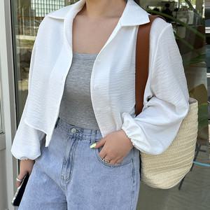 [제작/빅사이즈]이블렛 마인벨 크롭 카라 블라우스 제이스타일
