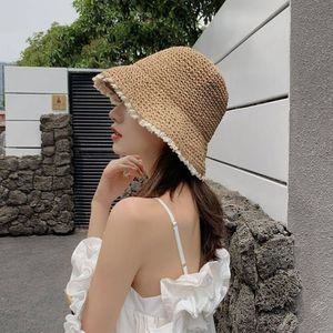 레이스 여름 모자 썬캡 밀짚 버킷햇 챙넓은 해변 바캉스 비치 라탄 휴양지 물놀이 뜨개 자외선차단
