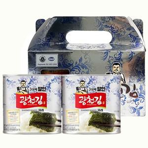 달인 파래김 캔김 30g x 2개 선물세트    명절선물 캔김 김 선물세트