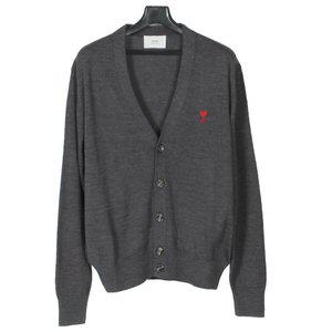 [아미]남성 하트 로고 울 가디건 HKC111 KN0025 055 HEATHER GREY [AIC153gr]