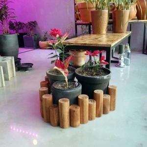 [XB5HM835]원목 통나무 화분 울타리 목봉 95x16cm 소 (소)