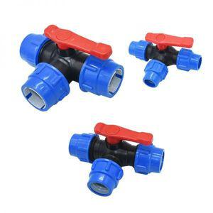 호스분배기 연결기 PE 파이프 티 퀵 커넥터 밸브 3 방향 정원 탭 T형 물 분배기 20mm 25mm 32mm 40mm 50mm
