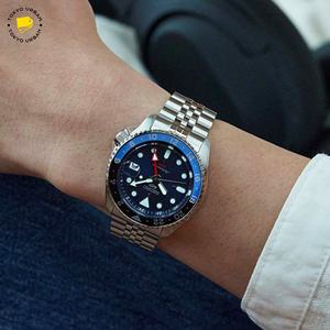 세이코 5 남성 손목시계 SKX Sports Style GMT 블루 오토매틱 메탈밴드