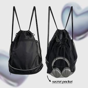 [퀄리티보장] 시크릿 메쉬 포켓 스트링 백팩 복조리백 (24BA047)