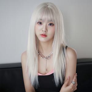 키라비 가발 여성 통가발 스트레이트 긴머리 코스프레가발 60cm KPE0411