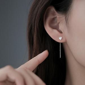 순은 99.9 롱 드롭 ZIRCONIA 큐빅 귀걸이 5종