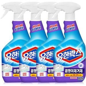유한락스 곰팡이 제거제 본품 600ml 4개